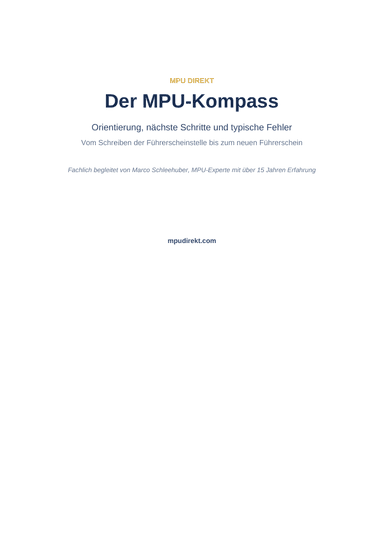 Titelblatt des MPU-Kompass